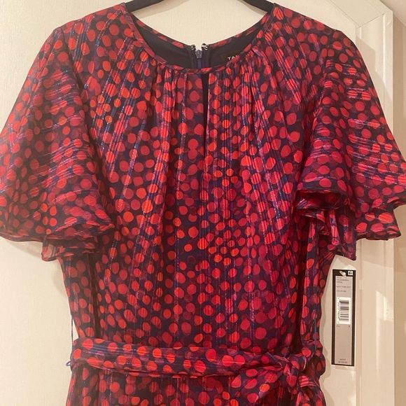 Navy Pink Dot Dress - Picture 4 of 10